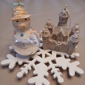 Snowman/Sand Castle Ornaments